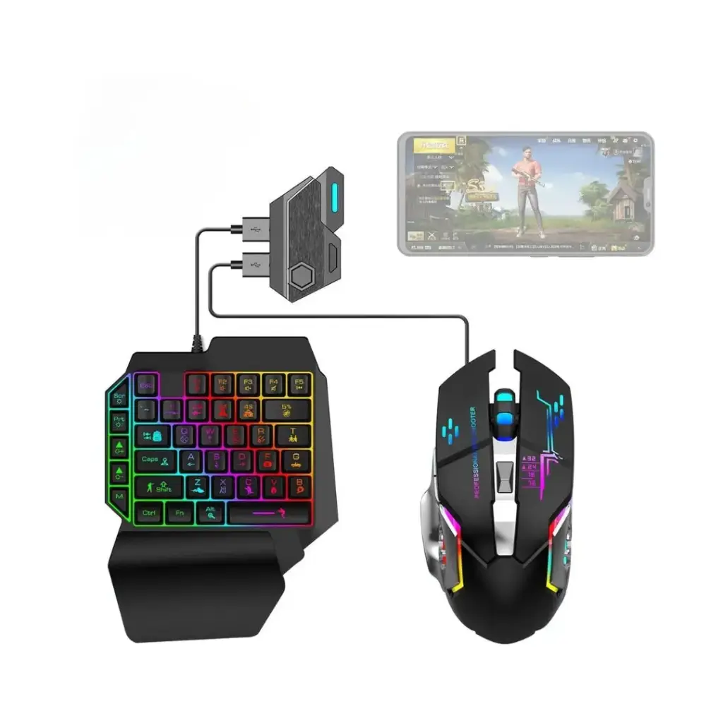 JEQANG JK-913 Onehand Game Keyboard & Mouse Set 35 Key Game Button ...